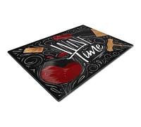 Whats On Your Wall Glass Chopping Board 50 x 40 | Kitchen Worktop Protector | Multifunctional Cutting Board | Work Top Savers | Kitchen Accessories | Extra Large | Wine Time Design 1