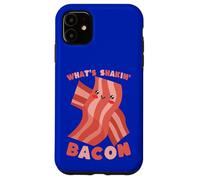 What's Shakin' Bacon Funny Pun Cartoon Food Case for iPhone 11