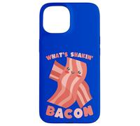 What's Shakin' Bacon Funny Pun Cartoon Food Case for iPhone 15