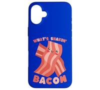 What's Shakin' Bacon Funny Pun Cartoon Food Case for iPhone 16 Plus