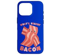 What's Shakin' Bacon Funny Pun Cartoon Food Case for iPhone 16 Pro
