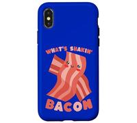 What's Shakin' Bacon Funny Pun Cartoon Food Case for iPhone X/XS