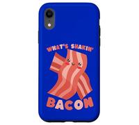 What's Shakin' Bacon Funny Pun Cartoon Food Case for iPhone XR