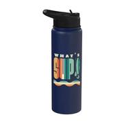 What's SUP Surfing Stand-Up Paddle Surf Vintage Supboard Stainless Steel Insulated Water Bottle