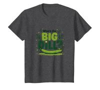 What's The Big Dill Funny Pickle Pun Foodie Humor T-Shirt, Kids, Dark Heather Grey, 8 Years
