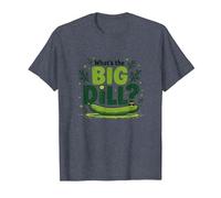 What's The Big Dill Funny Pickle Pun Foodie Humor T-Shirt, Men, Heather Blue, XL