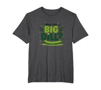 What's The Big Dill Funny Pickle Pun Foodie Humor T-Shirt, Men's Big and Tall, Dark Heather Grey, 6X Tall