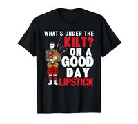 What's Under The Kilt Funny Scottish Joke T-Shirt, Men, Black, Medium