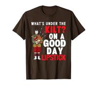 What's Under The Kilt Funny Scottish Joke T-Shirt, Men, Brown, Medium