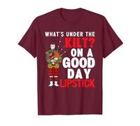 What's Under The Kilt Funny Scottish Joke T-Shirt, Men, Burgundy, 3X-Large