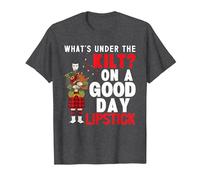 What's Under The Kilt Funny Scottish Joke T-Shirt, Men, Dark Heather Grey, 5X-Large