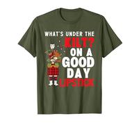 What's Under The Kilt Funny Scottish Joke T-Shirt, Men, Olive Green, XX-Large
