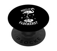 What's Up Flockers - Funny Flamingo Bird PopSockets Adhesive PopGrip