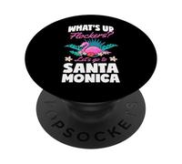 What's Up Flockers Let's Go To Santa Monica Flamingo Love PopSockets Adhesive PopGrip