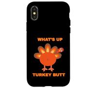 Whats Up Turkey Butt Kitty Adult Humor Sarcastic Fun Case for iPhone X/XS