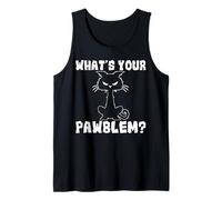 What's Your Pawblem Sarcastic Kitten Cats Funny Cat Tank Top