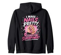 Whats Your Superpower Nail Stylist Technician Tech Zip Hoodie