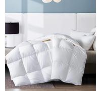 WhatsBedding 100% Cotton White Goose Down and Feather Duvet Cover Twin White/Light