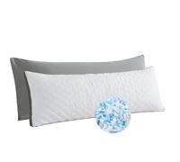 WhatsBedding Memory Foam Body Pillow with Removable Pillowcase-Fluffy Body Pillows for Adults -Large Long Bed Pillows for Sleeping - 20x54 inch, White