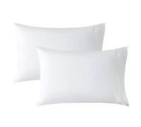 WhatsBedding Queen Size Pillowcases Set of 2, 20x30 Cotton Pillow Case with Envelope Closure, Soft Breathable Pillow Covers for Bed, White