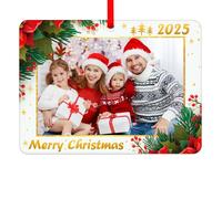 WhatSign Picture Frame Christmas Ornaments 2021