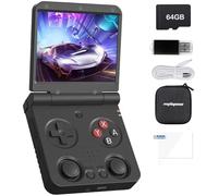 Whatsko Miyoo-Flip V2 Retro Handheld Game Console, 3.5 Inch 640*480 IPS Screen Linux System Portable Video Game Emulator Hand Held Console with HDMI, WiFi/Bluetooth, 3000mAh Battery
