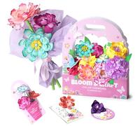 whatstem Creative Paper Flower Making Kit for Kids, Magic Color-Changing Flower Craft Toys Kit, Educational Activity Preschool Birthday Gift for 6-12 Year Girls Boys