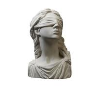 Whbbbj Abstract Blindfold Female Bust Statue, Justice Goddess Bust Sculpture, Lady Justice White Plaster Art Figurine, Perfect Gifts for Lawyers, Painter and Law Art Students