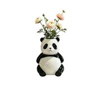Whbbbj Cute Panda Ceramic Planter, Animal Shaped Flower Planters, 3D Cute home Decor Gift for Home Office Desk Succulents Herbs Decor