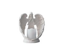 Whbbbj Praying Angel Figurine, Angel Statues, Praying Wings Angel Statue with Flameless LED Candle, for Living Room, Dining Room, Wedding, Romantic Couples, Church Decorative Ornament(White,S)