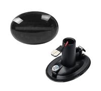 WHBFH 2Pcs LED Dynamic Side Indicator For BMW Mini Cooper R55 R56 R57 R58 R59, Side Repeater Marker, Front Turn Signal Light, Error Free (Black Housing)