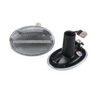WHBFH 2Pcs LED Dynamic Side Indicator For BMW Mini Cooper R55 R56 R57 R58 R59, Side Repeater Marker, Front Turn Signal Light, Error Free (Clear Housing)