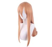 WHBHD Chainsaw Man Cosplay Power Long 80cm Wig Orange pink Wig Cosplay Anime Cosplay Heat Resistant Synthetic Wigs ita Halloween