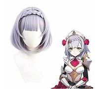 WHBHD CosNoble Noelle Wig Anime Genshin Impact Cosplay Light Purple Short Costume Hair