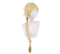 WHBHD Game Genshin Impact Project Light Golden Wig Traveler Empty Boy Cosplay Wig Role Play Powder 60cm