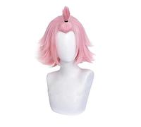 WHBHD Genshin Impact Diona Cosplay 32cm Short Christmas Pink Wig Cosplay Anime Cosplay Heat Resistant Synthetic Wigs Halloween Party