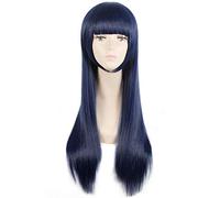 WHBHD Hinata Hyuga Cosplay Wigs Sora no Method Shione Togawa Cosplay Wigs Long Blue Black Heat Resistant Synthetic Hair