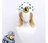 WHBHD Johnny Joestar wig JoJo Bizarre Adventure Cosplay wig Short blonde hair synthetic wig + wig cap