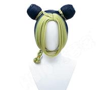 WHBHD JOJO Bizarre Adventure Cosplay Cujoh Jolyne cosplay wig Dark blue cyan mixed color braid hair Fiber synthetic wig