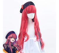 WHBHD Paradox Live Cosplay Anne Faulkner Cosplay Wig Long Curly Pink blue gradient Hair Fiber synthetic Hair