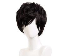WHBHD Persona 5 Joker Cosplay Akira Kurusu Cosplay Ren Amamiya Short Black Wig Cosplay Anime Heat Resistant Synthetic Wigs Halloween
