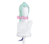 WHBHD Spirit Blossom Vayne Cosplay LOL Cosplay 75cm Long Mint Green Wig Cosplay Anime Cosplay Heat Resistant Synthetic Wigs Halloween