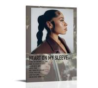WHBRFO Ella Mai Heart On My SleevePoster Bedroom Aesthetic Art Poster Decoration Decorative Wall Art Painting Canvas Mural Living Room PaintingFrame-style16x24inch(40x60cm)