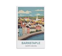 WHCHEEH Barnstaple North Devon Vintage Travel Posters 08x12inch(20x30cm) Canvas Art Print Wall Art Decor Picture