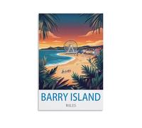 WHCHEEH Barry Island Wales Vintage Travel Posters 12x18inch(30x45cm) Canvas Art Print Wall Art Decor Picture