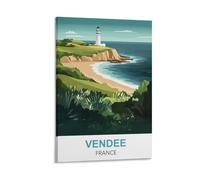 WHCHEEH Vendee France Vintage Travel Poster 08x12inch(20x30cm) Canvas Art Print Wall Art Decor Picture