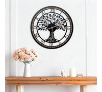 Whdifsag Tree of Life Wall Clock, Clocks For Living Room, Kitchen Clock Quiet and No Ticking, Suitable for Wall Decor, Living Room Decoration, Kitchen Decoration(40CM)