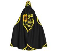 WHDNZZSY Blessed to Be Called Sunflower Print Halloween Hooded Cloak for Men Women 59" Halloween Robe Cape with Hood Medieval Cosplay Wizard Witch Costumes