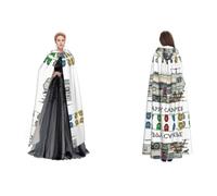 WHDNZZSY Happy Camper Print Halloween Hooded Cloak for Men Women