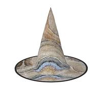 WHDNZZSY Onyx Stone Pale Blue Print Halloween Witch Hat for Women Cosplay Costume Dress Up Halloween Party Decoration 2 PCS